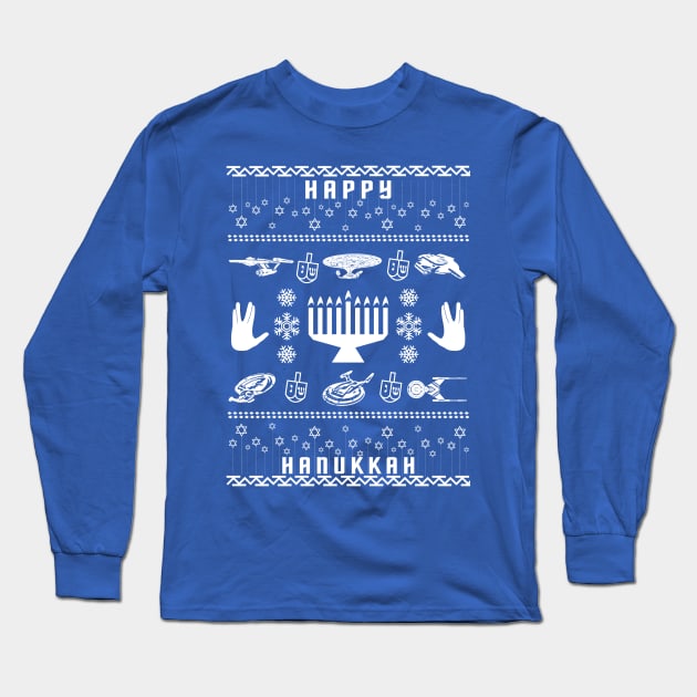 Happy Hanukkah Trek Long Sleeve T-Shirt by bingpot